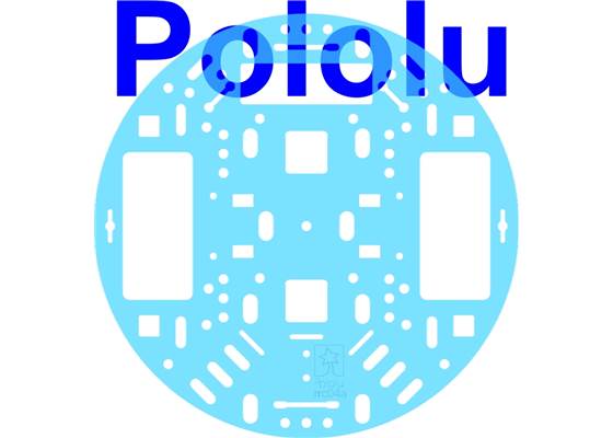 Pololu 5&quot; round robot chassis RRC04A, transparent light blue.