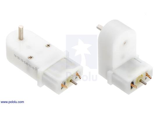 120:1 mini plastic gearmotors with extended motor shafts.