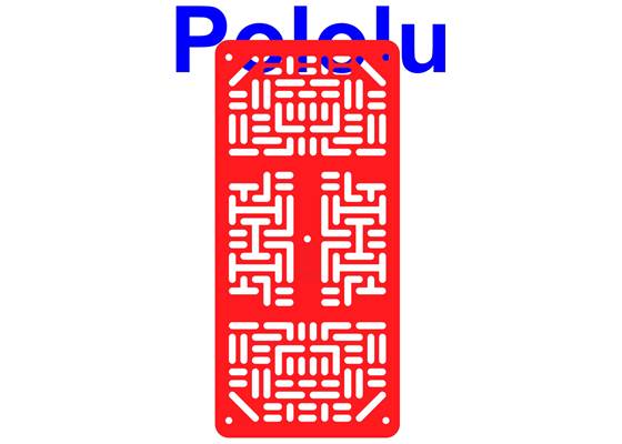 Pololu RP5/Rover 5 expansion plate RRC07A (narrow) solid red.