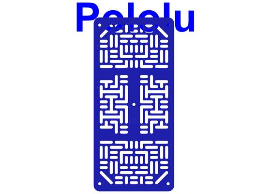 Pololu RP5/Rover 5 expansion plate RRC07A (narrow) solid blue.