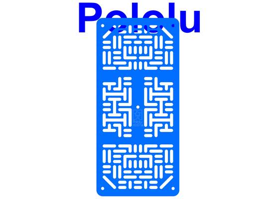 Pololu RP5/Rover 5 expansion plate RRC07A (narrow) solid light-blue.