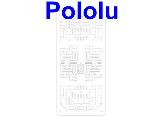 Pololu RP5/Rover 5 expansion plate RRC07A (narrow) transparent clear.