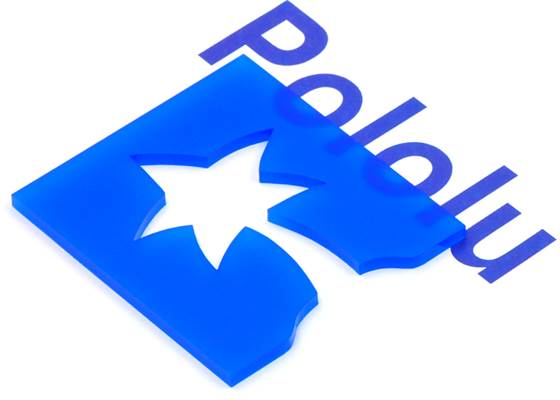 Translucent blue acrylic #2051.