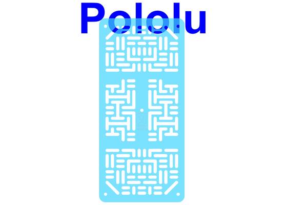 Pololu RP5/Rover 5 expansion plate RRC07A (narrow) transparent light-blue.