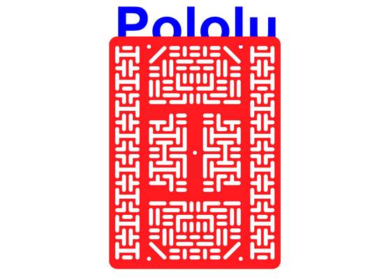 Pololu RP5/Rover 5 expansion plate RRC07B (wide) solid red.