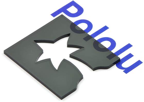 Transparent gray acrylic (#2064, #2074, or similar).