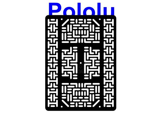 Pololu RP5/Rover 5 expansion plate RRC07B (wide) solid black.