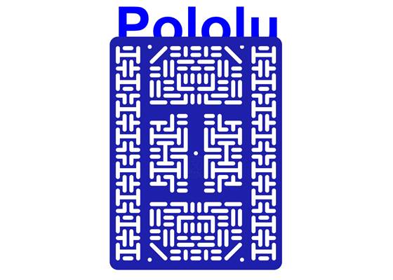 Pololu RP5/Rover 5 expansion plate RRC07B (wide) solid blue.