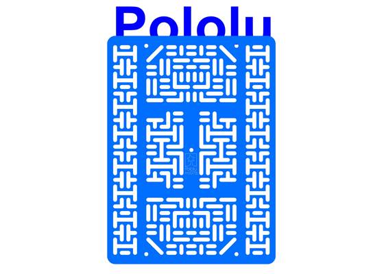 Pololu RP5/Rover 5 expansion plate RRC07B (wide) solid light-blue.