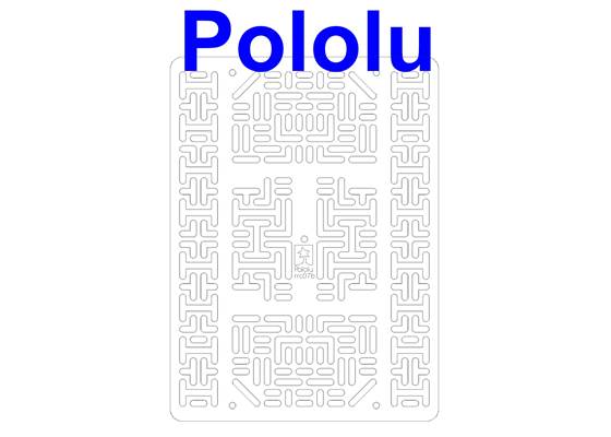 Pololu RP5/Rover 5 expansion plate RRC07B (wide) transparent clear.