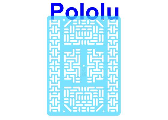 Pololu RP5/Rover 5 expansion plate RRC07B (wide) transparent light-blue.