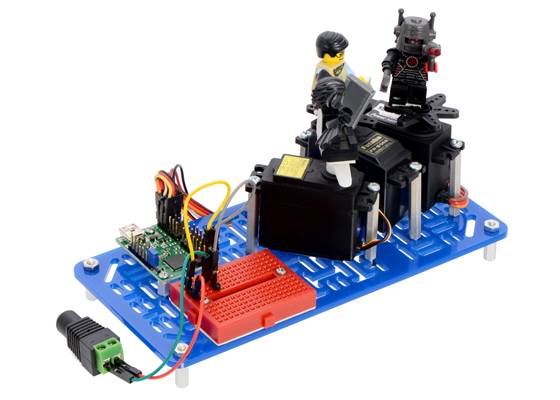 Pololu RP5/Rover 5 Expansion Plate (narrow version) serving as a general-purpose mounting plate.