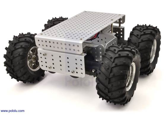 Dagu Wild Thumper 4WD all-terrain chassis, silver.