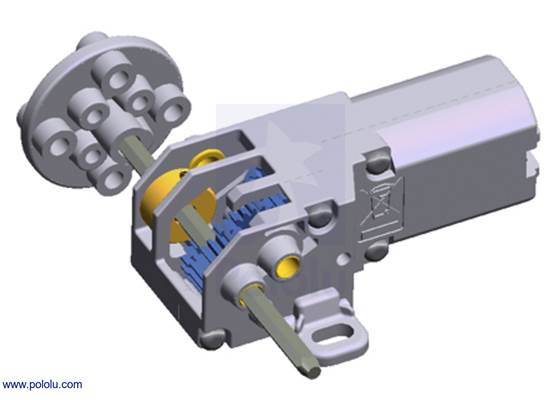 3D rendering of Tamiya&#8217;s 70188 mini motor gearbox (8-speed).
