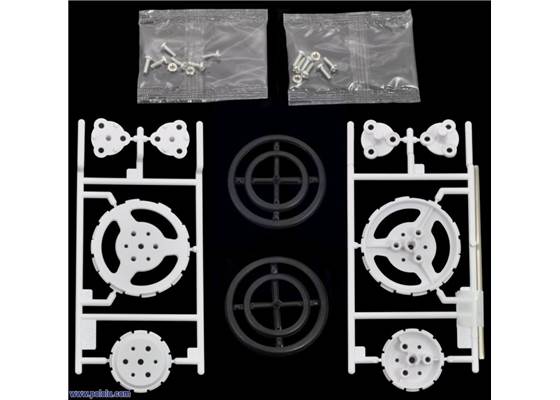 Parts included in the Tamiya 70193 Slim Tire Set.
