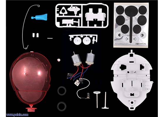 Parts included with the Tamiya 70195 Wall-Hugging Ladybug.
