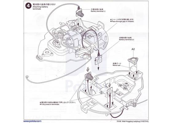 Instructions for Tamiya 70195 Wall-Hugging Ladybug page&nbsp;4.