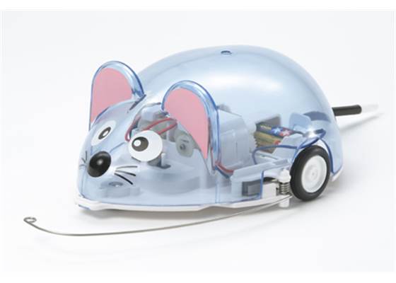 Tamiya 70198 Wall-Hugging Mouse fully assembled and decorated.