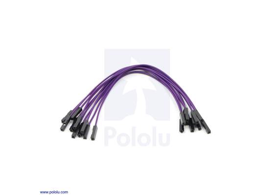 Premium jumper wire 10-pack F-F 6&quot; purple