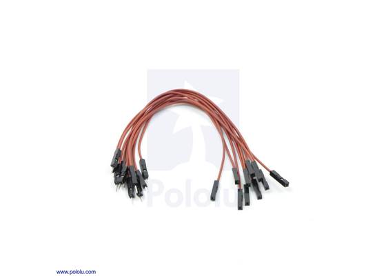 Premium jumper wire 10-pack M-F 6&quot; brown.