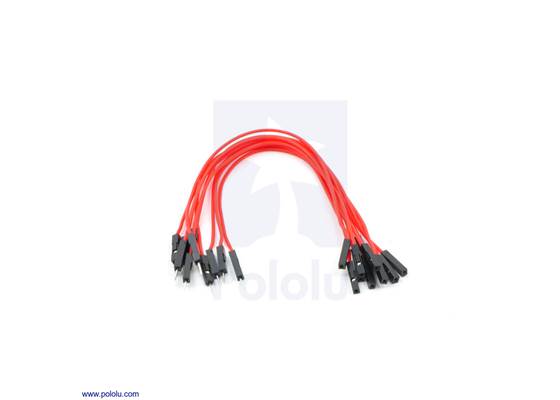 Premium jumper wire 10-pack M-F 6&quot; red.