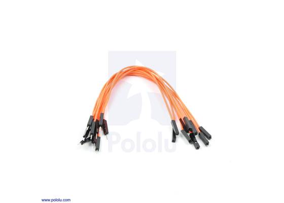 Premium jumper wire 10-pack M-F 6&quot; orange.