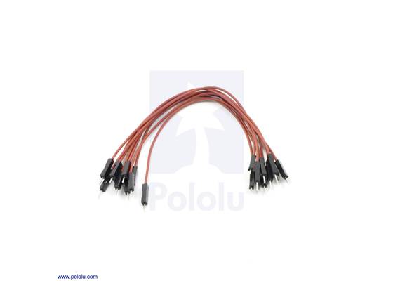 Premium jumper wire 10-pack M-M 6&quot; brown.