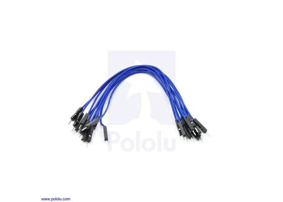 Premium jumper wire 10-pack M-M 6&quot; blue.