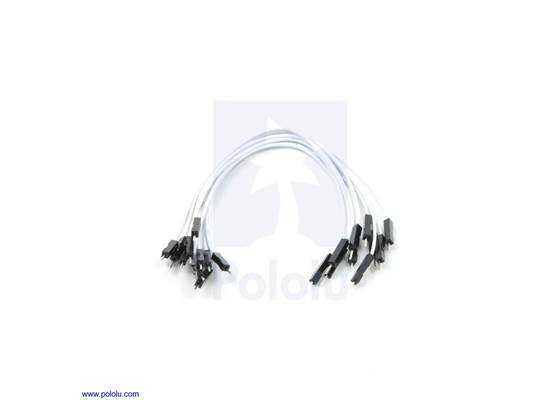 Premium jumper wire 10-pack M-M 6&quot; white.