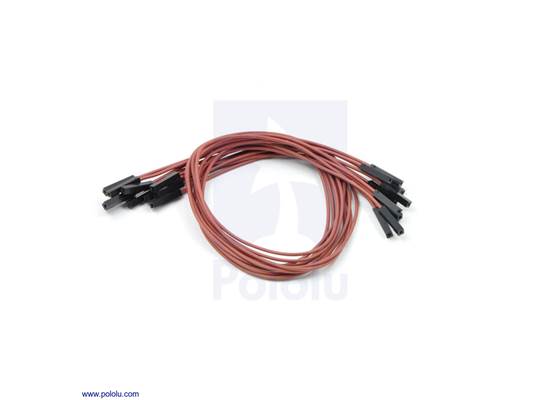 Premium jumper wire 10-pack F-F 12&quot; brown.