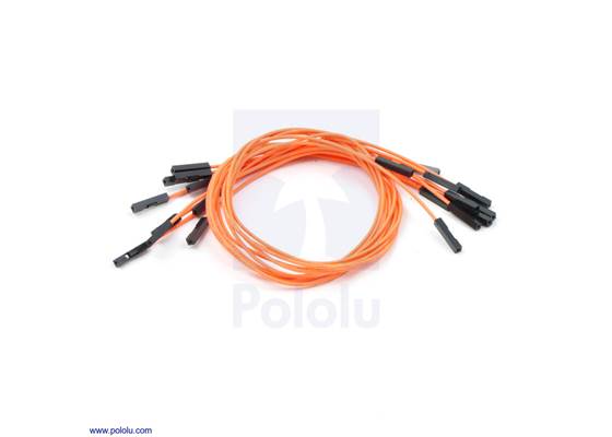 Premium jumper wire 10-pack F-F 12&quot; orange.