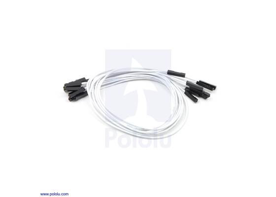 Premium jumper wire 10-pack F-F 12&quot; white.