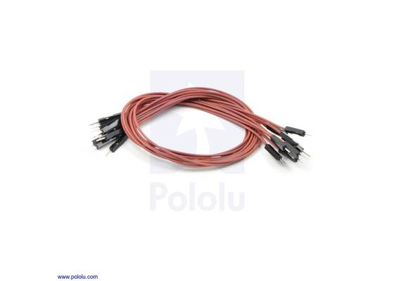 Premium jumper wire 10-pack M-M 12&quot; brown.