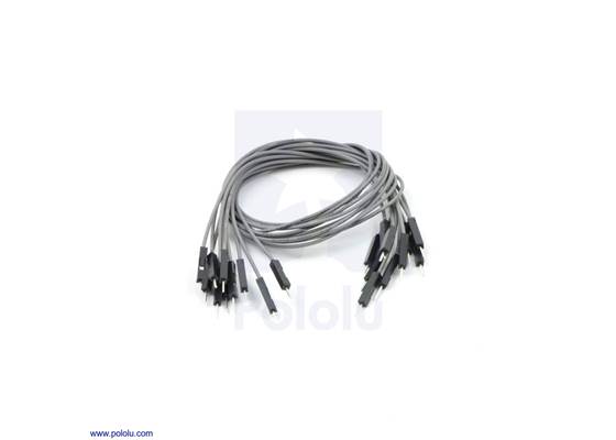 Premium jumper wire 10-pack M-M 12&quot; gray.