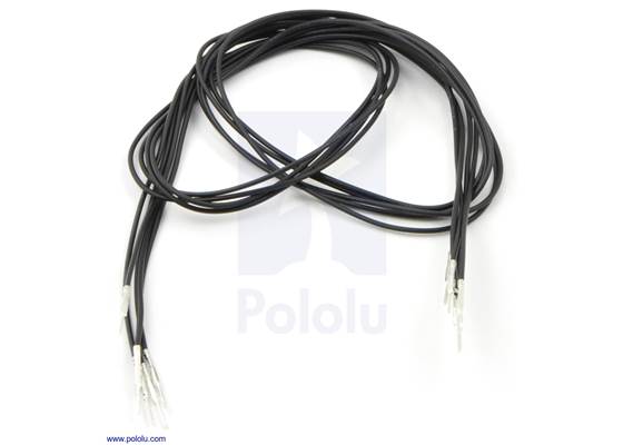 Wire with pre-crimped terminals 5-pack 24&quot; M-M black.
