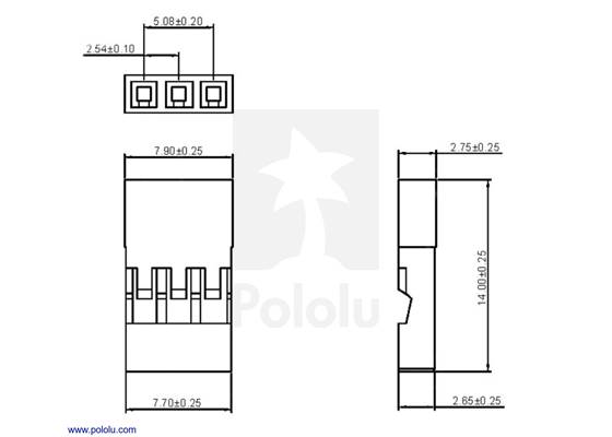 JR connector female housing dimensions (mm).