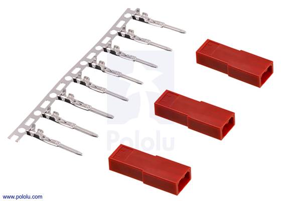 JST connector pack, male.