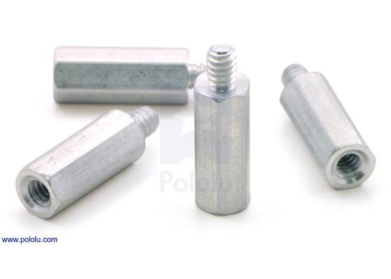 Aluminum standoff 1/2&quot; 4-40 M-F 4-pack.