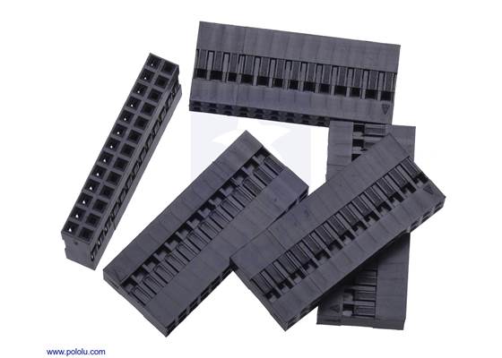 0.1&quot; (2.54mm) crimp connector housing: 2&#215;13-pin 5-pack.