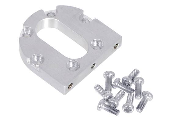 Pololu machined aluminum bracket for 37D&nbsp;mm metal gearmotors with included mounting screws.