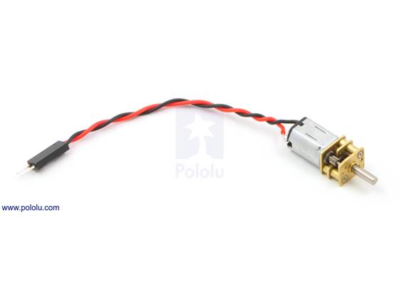 Micro Metal Geamotor with a custom cable made from wires with pre-crimped terminals.