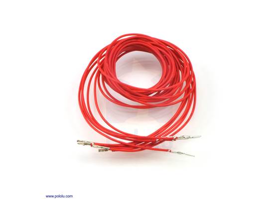 Wires with pre-crimped terminals 5-pack M-F 36" red.