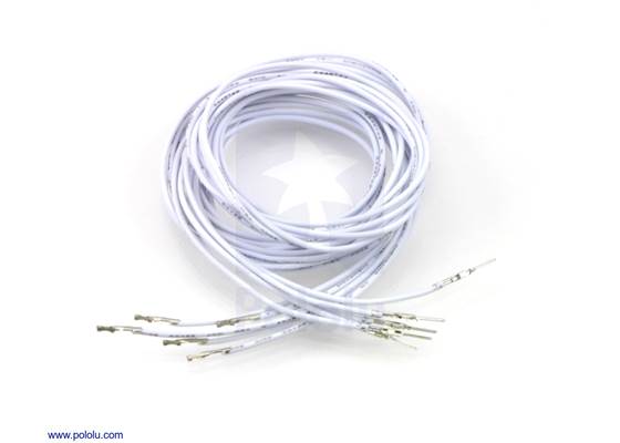 Wires with pre-crimped terminals 5-pack M-F 36" white.