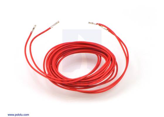 Wires with pre-crimped terminals 2-pack F-F 60&quot; red.
