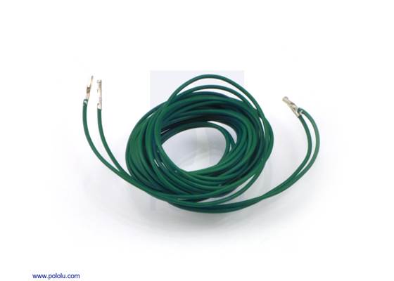Wires with pre-crimped terminals 2-pack F-F 60&quot; green.