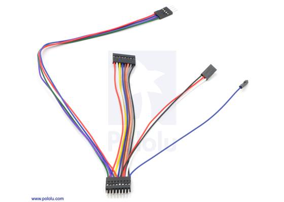 Example of a custom cable made with wires with pre-crimped terminals and crimp connector housings.