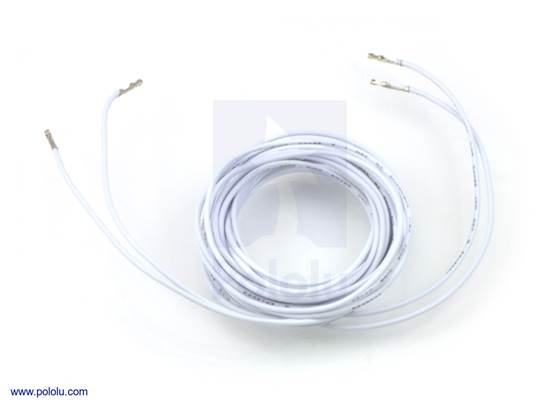Wires with pre-crimped terminals 2-pack F-F 60&quot; white.