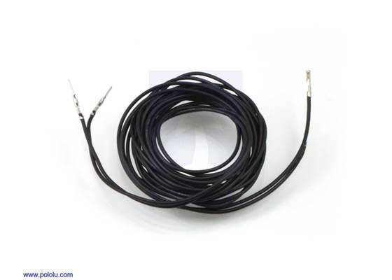 Wires with pre-crimped terminals 2-pack M-F 60&quot; black.