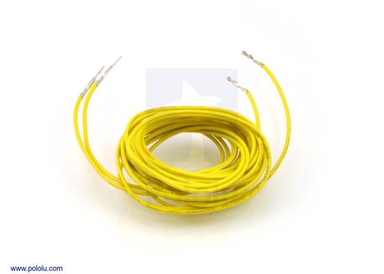 Wires with pre-crimped terminals 2-pack M-F 60" yellow.