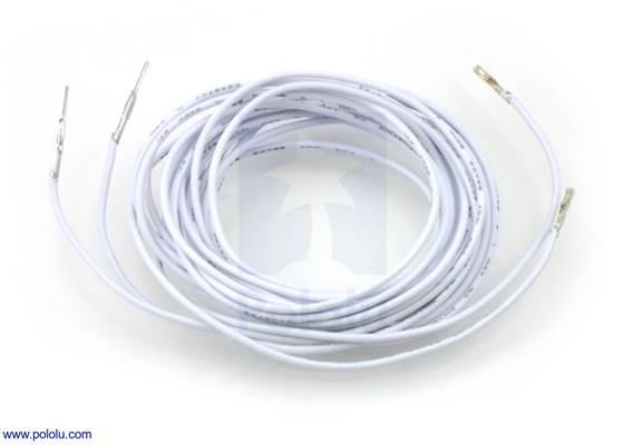 Wires with pre-crimped terminals 2-pack M-F 60" white.